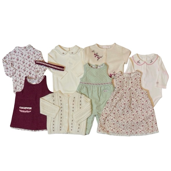 Janie and Jack Aviary Floral Bodysuit and Green Corduroy Overall Set 3 months - Picture 9 of 9